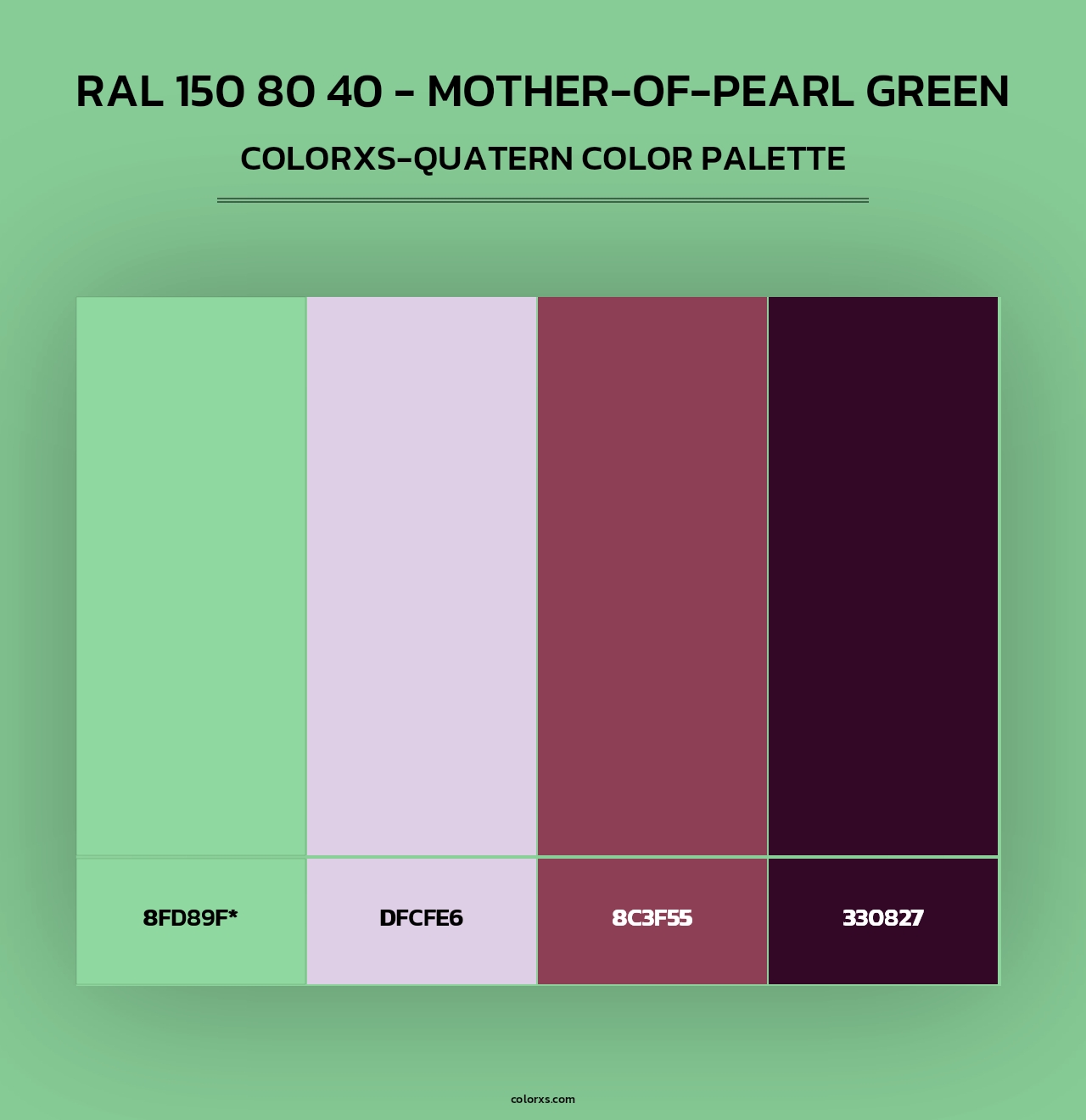 RAL 150 80 40 - Mother-Of-Pearl Green - Colorxs Quad Palette