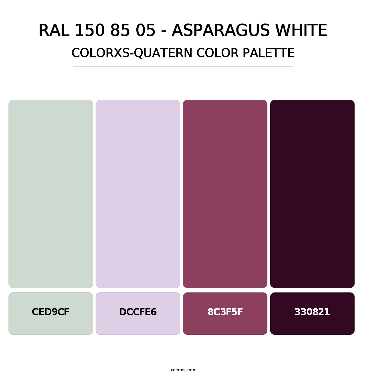 RAL 150 85 05 - Asparagus White - Colorxs Quatern Palette