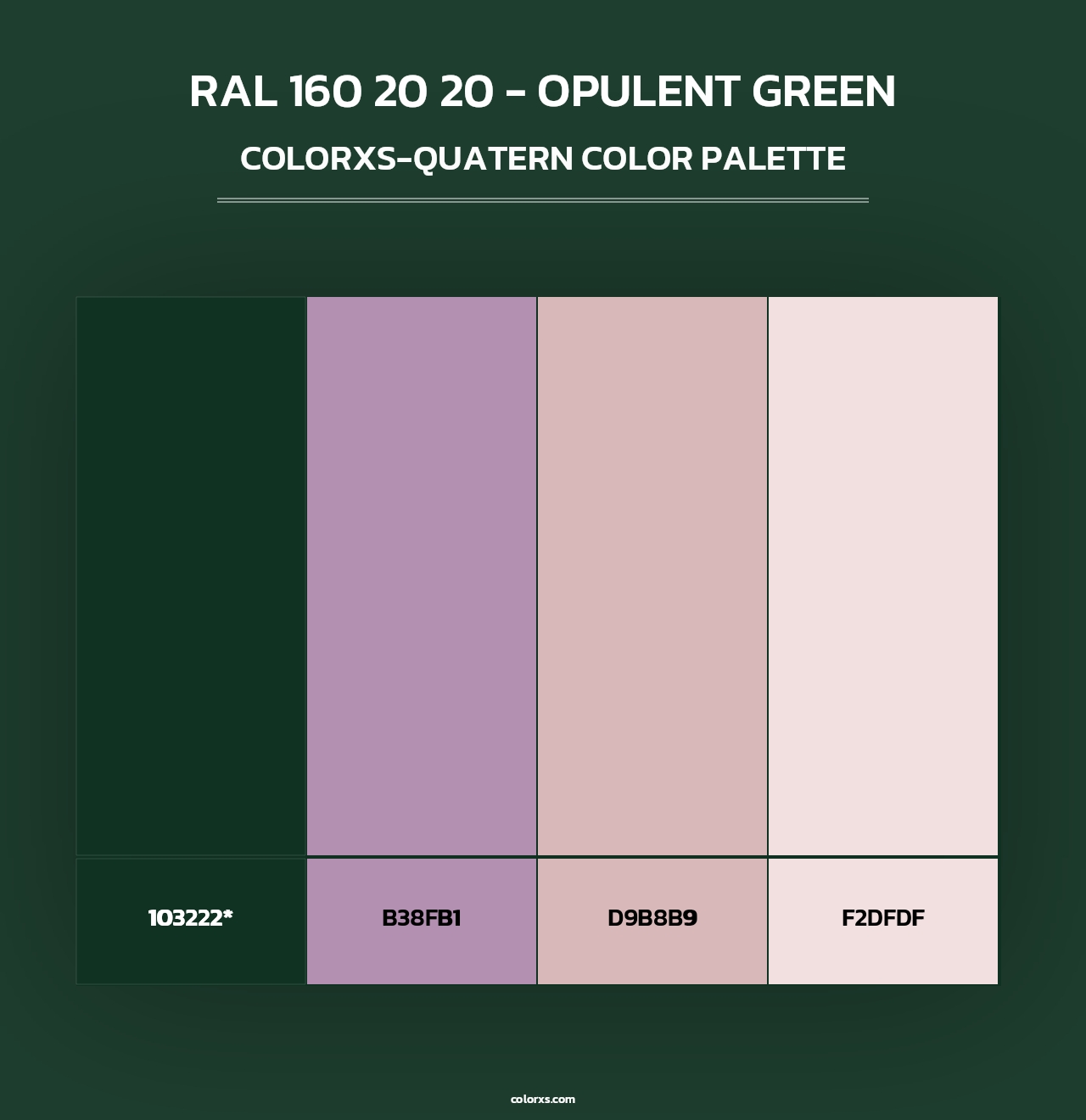RAL 160 20 20 - Opulent Green - Colorxs Quad Palette