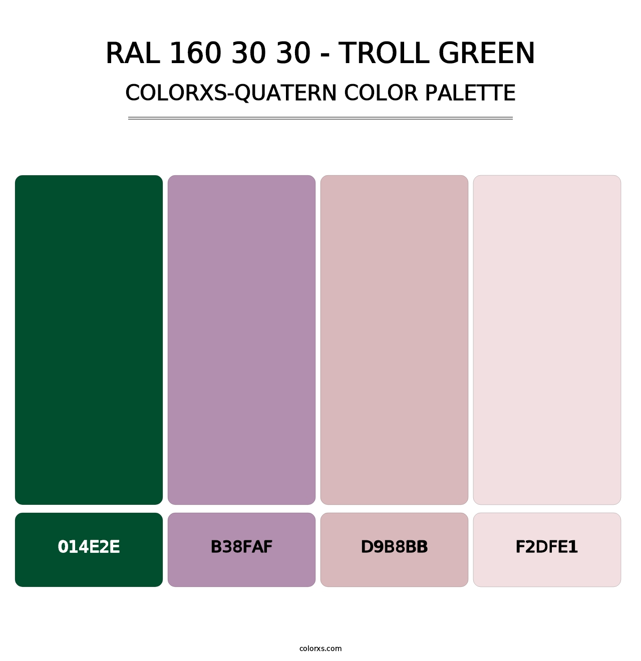 RAL 160 30 30 - Troll Green - Colorxs Quatern Palette