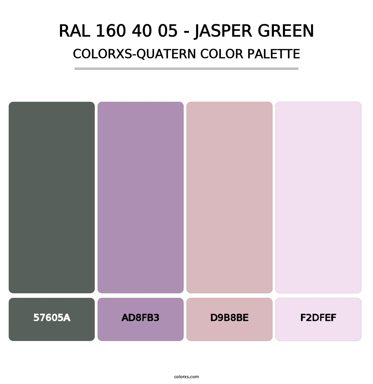 RAL 160 40 05 - Jasper Green - Colorxs Quatern Palette