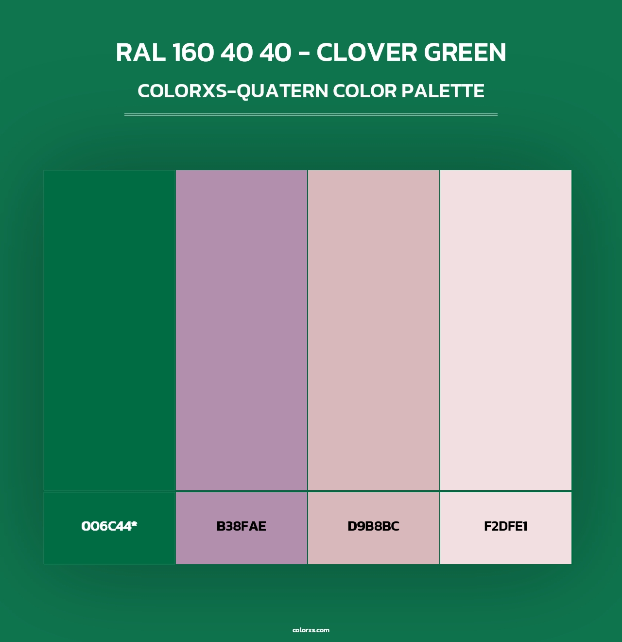 RAL 160 40 40 - Clover Green - Colorxs Quad Palette
