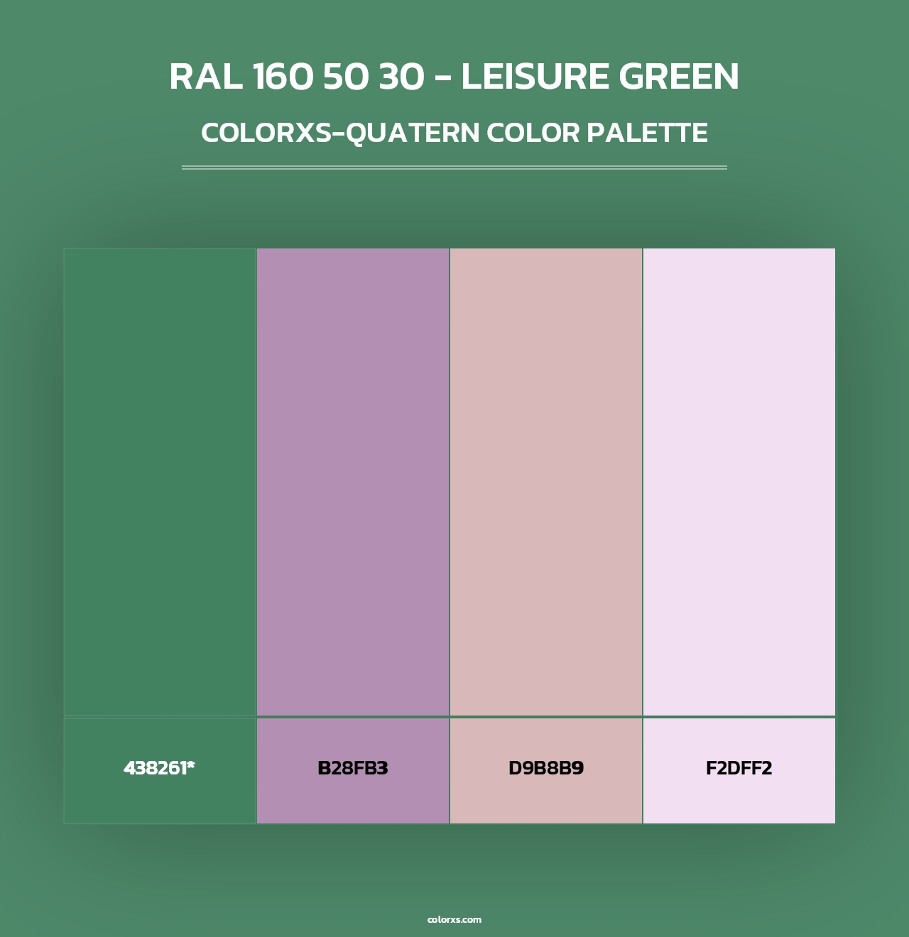 RAL 160 50 30 - Leisure Green - Colorxs Quad Palette