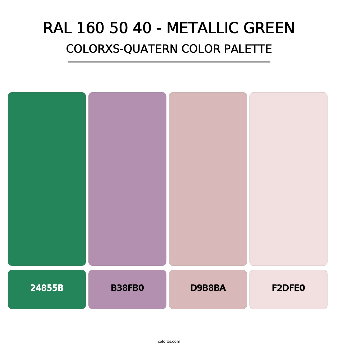 RAL 160 50 40 - Metallic Green - Colorxs Quatern Palette