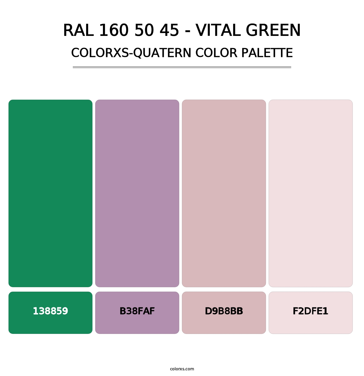 RAL 160 50 45 - Vital Green - Colorxs Quatern Palette
