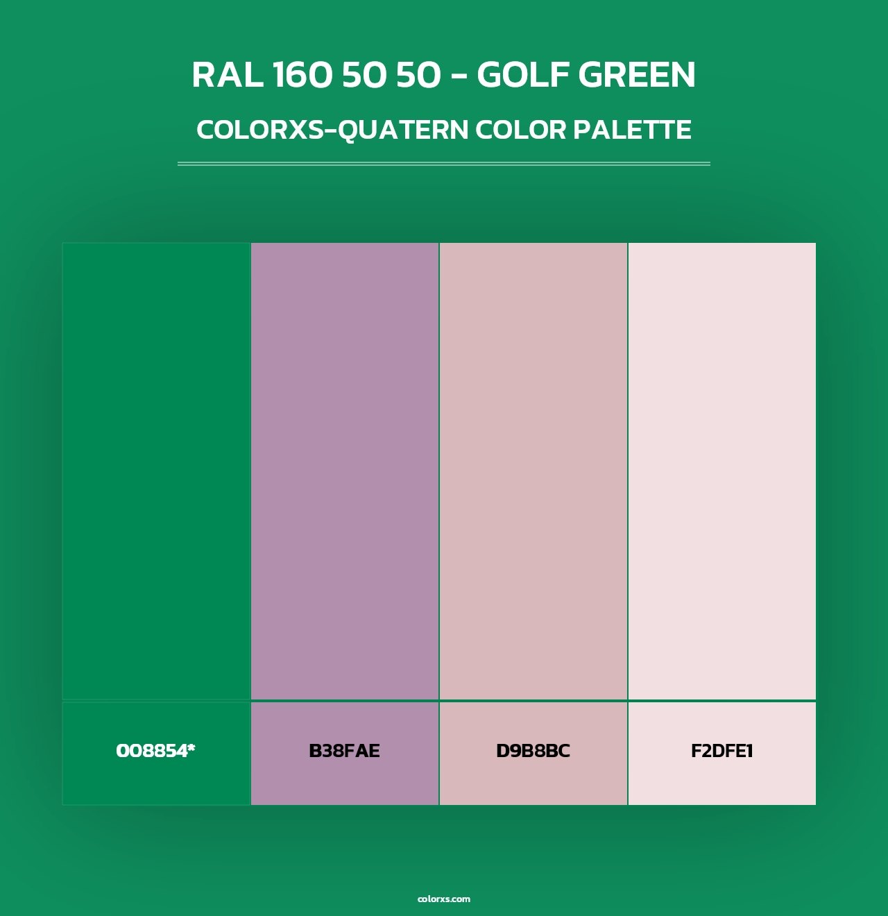 RAL 160 50 50 - Golf Green - Colorxs Quad Palette