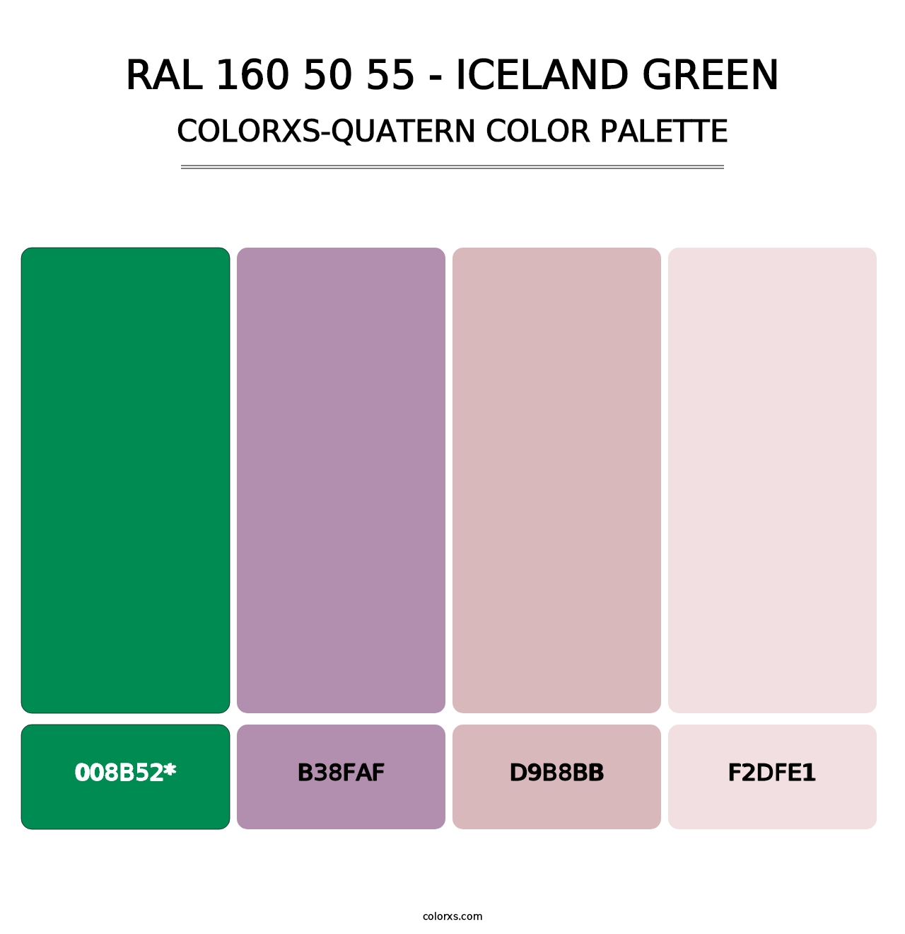 RAL 160 50 55 - Iceland Green - Colorxs Quatern Palette