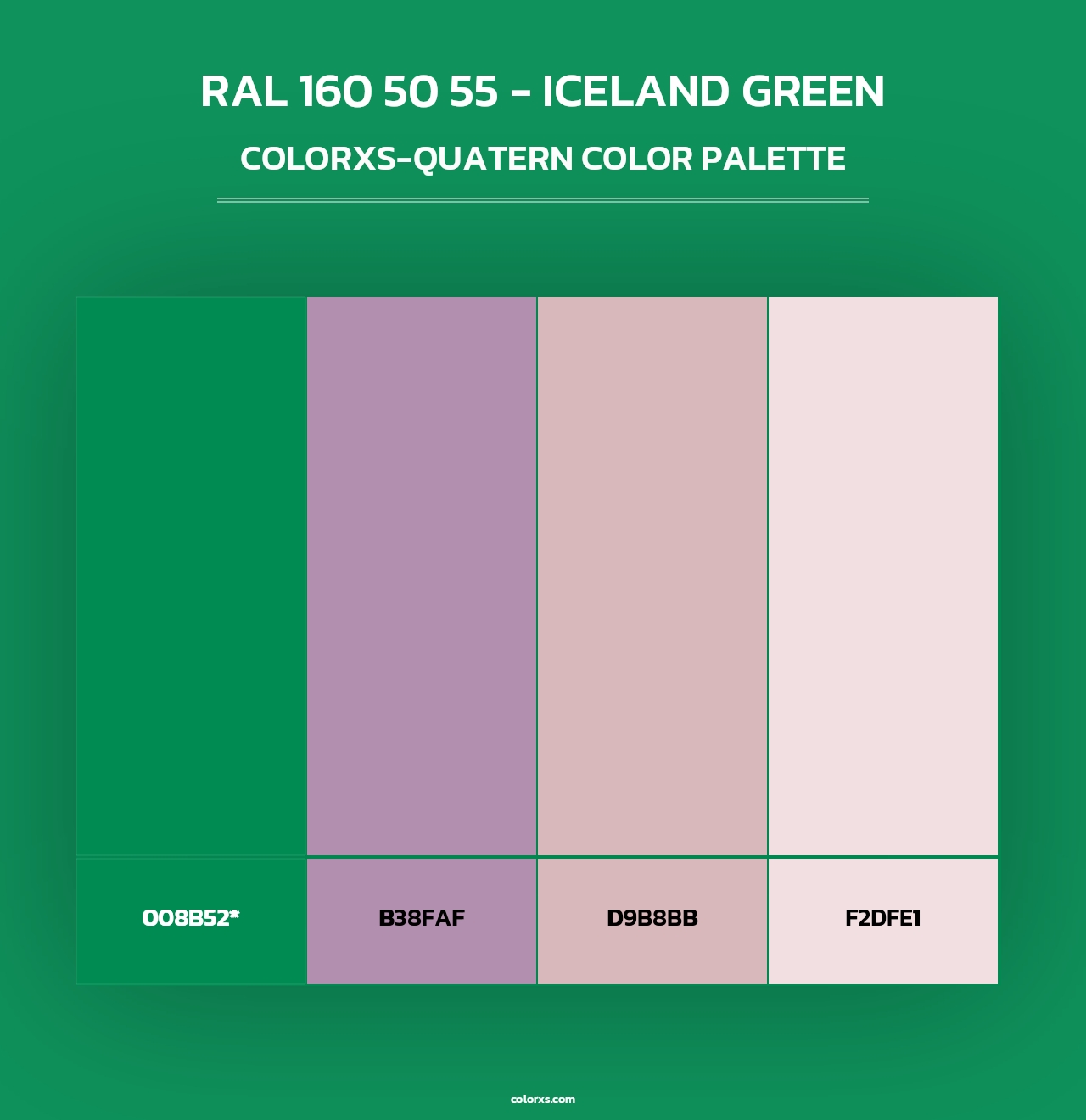 RAL 160 50 55 - Iceland Green - Colorxs Quad Palette
