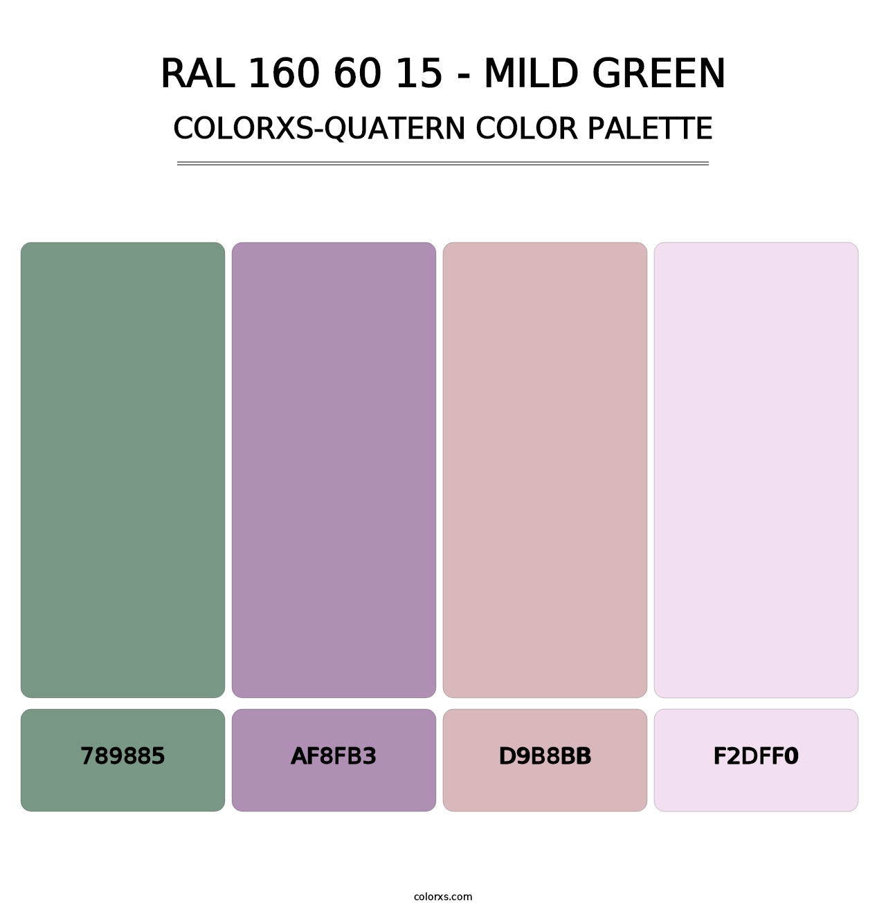 RAL 160 60 15 - Mild Green - Colorxs Quatern Palette