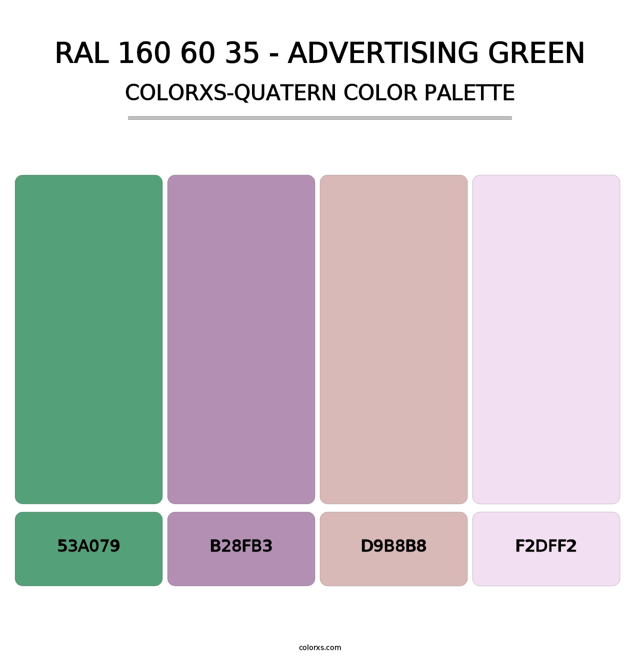 RAL 160 60 35 - Advertising Green - Colorxs Quatern Palette