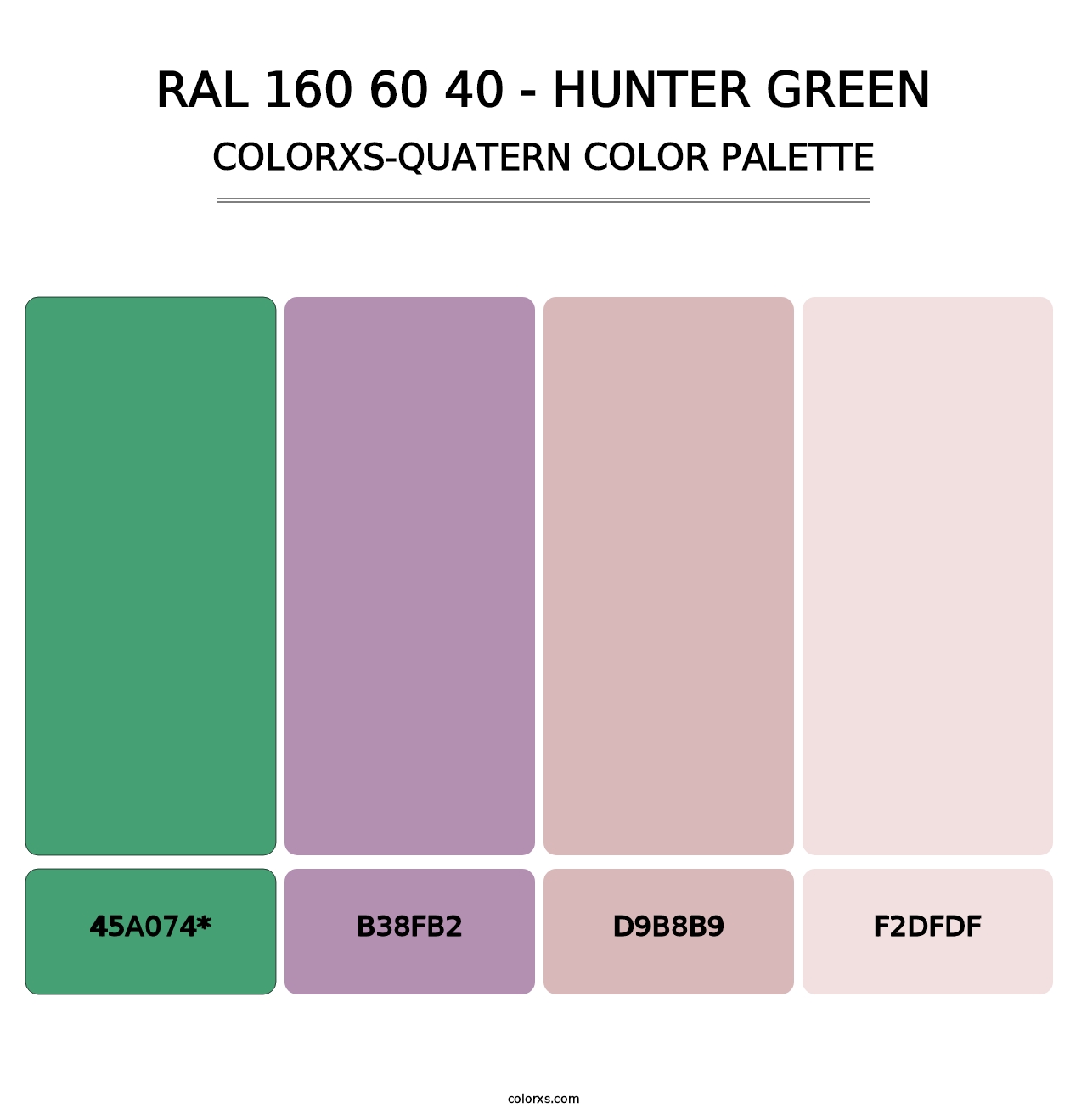 RAL 160 60 40 - Hunter Green - Colorxs Quatern Palette