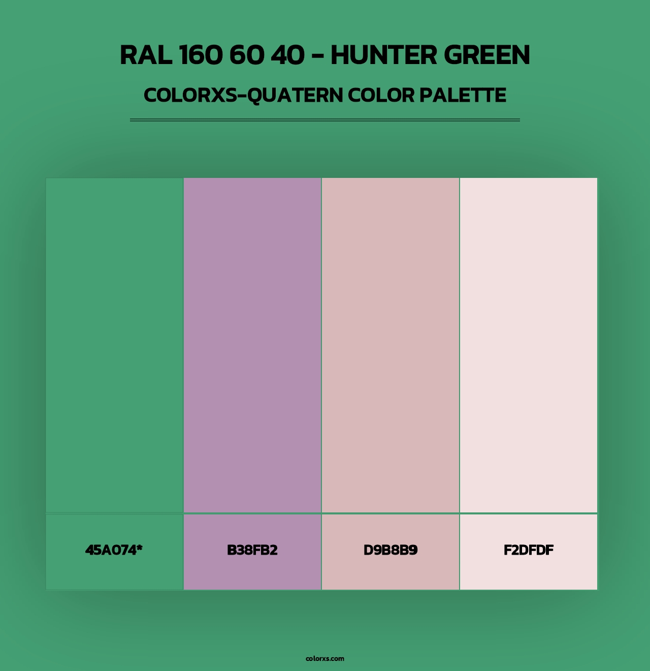 RAL 160 60 40 - Hunter Green - Colorxs Quad Palette