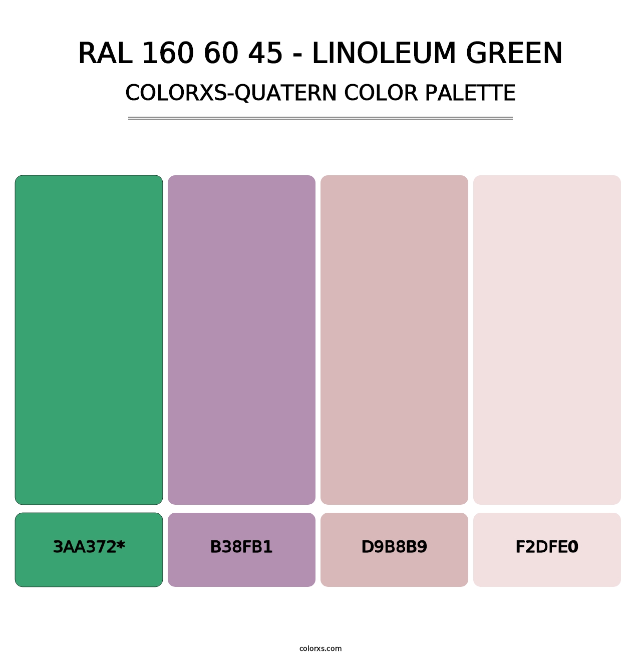 RAL 160 60 45 - Linoleum Green - Colorxs Quatern Palette