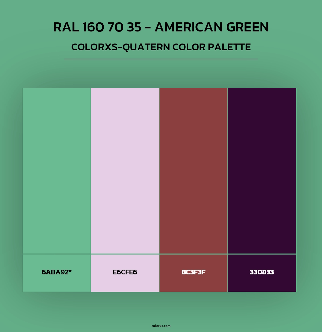 RAL 160 70 35 - American Green - Colorxs Quad Palette