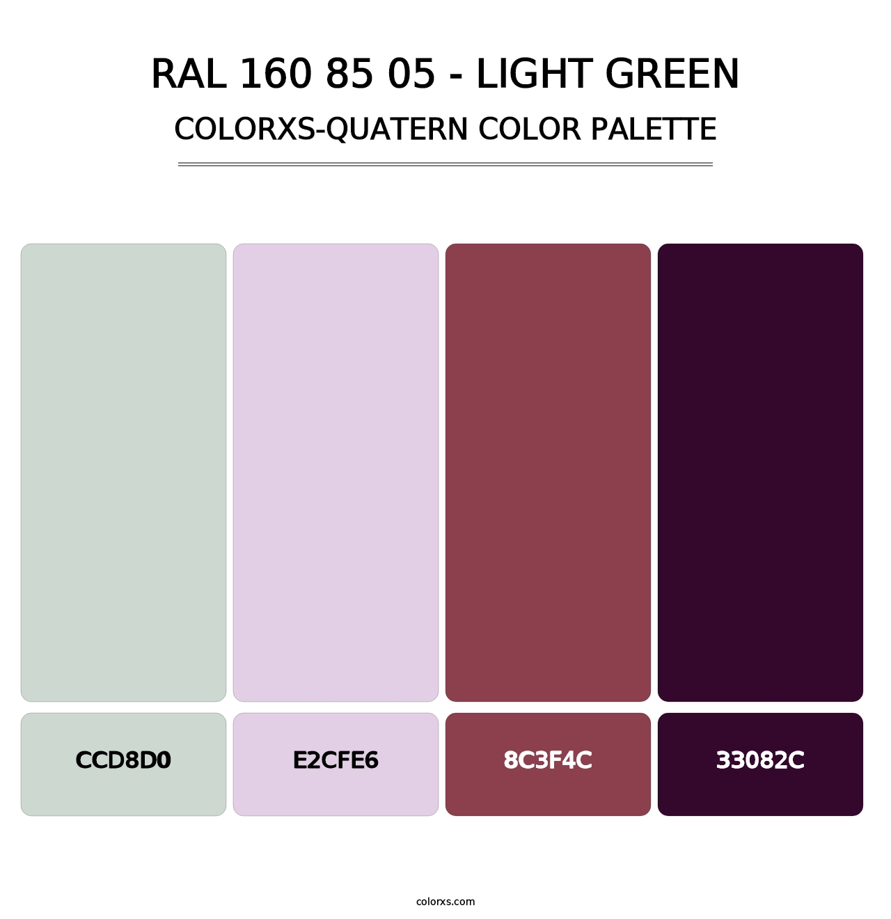RAL 160 85 05 - Light Green - Colorxs Quatern Palette