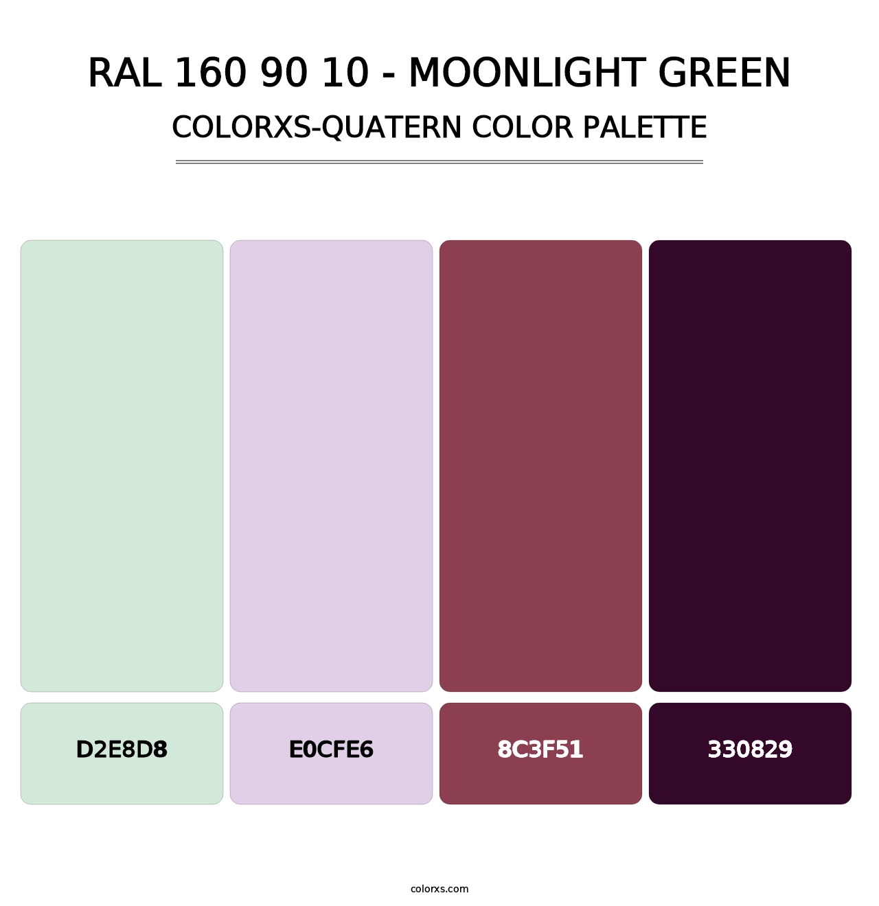 RAL 160 90 10 - Moonlight Green - Colorxs Quatern Palette