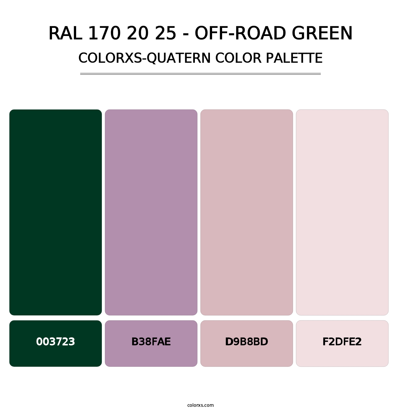 RAL 170 20 25 - Off-Road Green - Colorxs Quatern Palette
