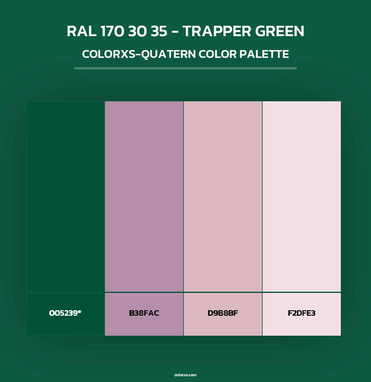 RAL 170 30 35 - Trapper Green - Colorxs Quad Palette