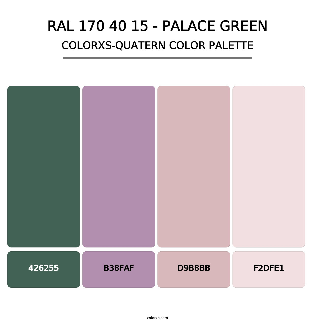 RAL 170 40 15 - Palace Green - Colorxs Quatern Palette