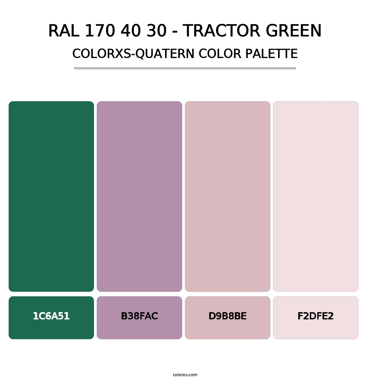 RAL 170 40 30 - Tractor Green - Colorxs Quatern Palette