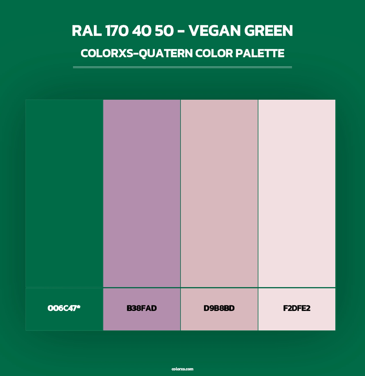 RAL 170 40 50 - Vegan Green - Colorxs Quad Palette