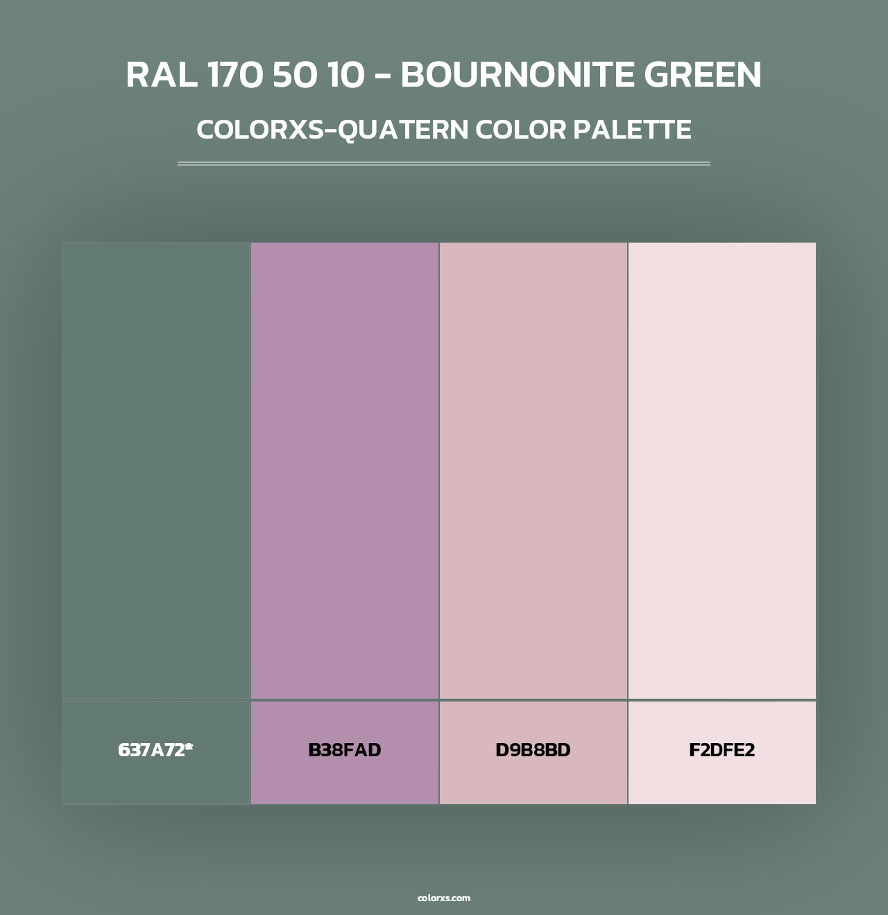 RAL 170 50 10 - Bournonite Green - Colorxs Quad Palette