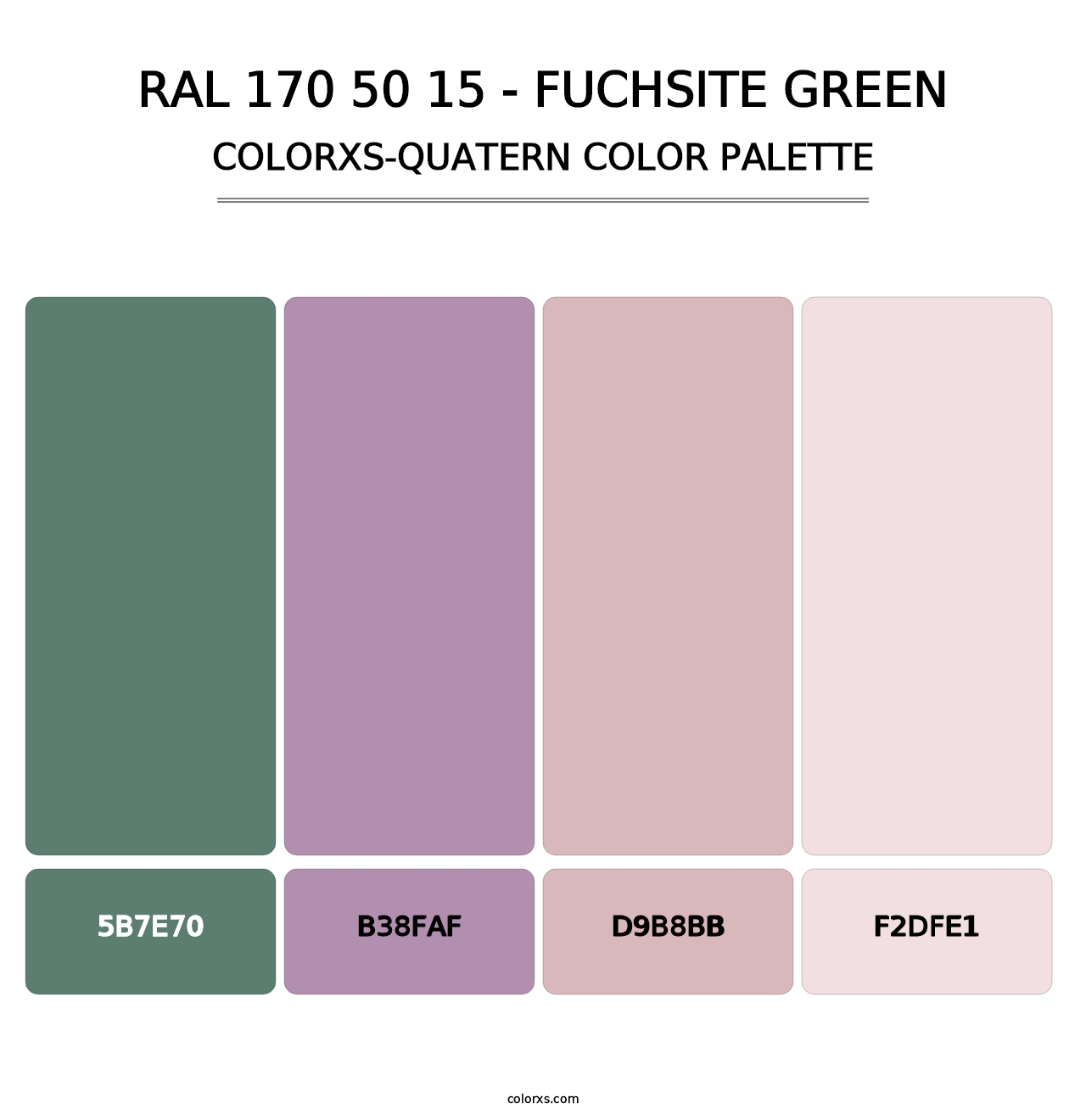 RAL 170 50 15 - Fuchsite Green - Colorxs Quatern Palette
