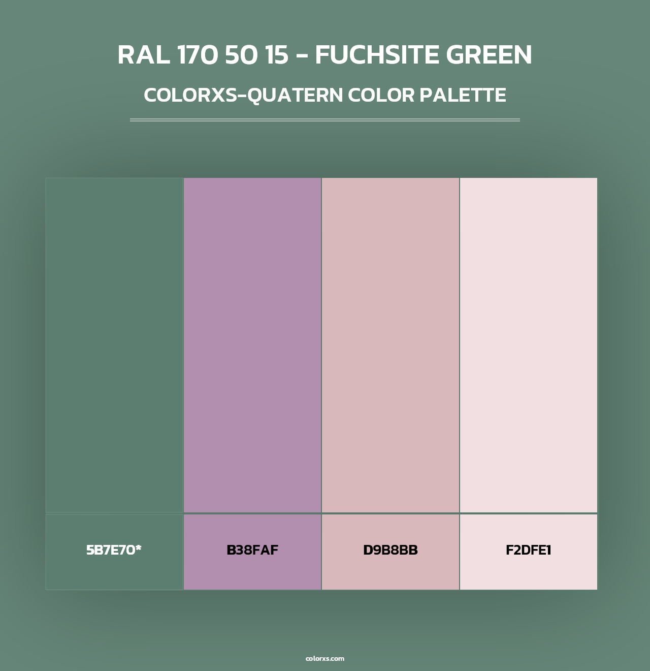RAL 170 50 15 - Fuchsite Green - Colorxs Quad Palette