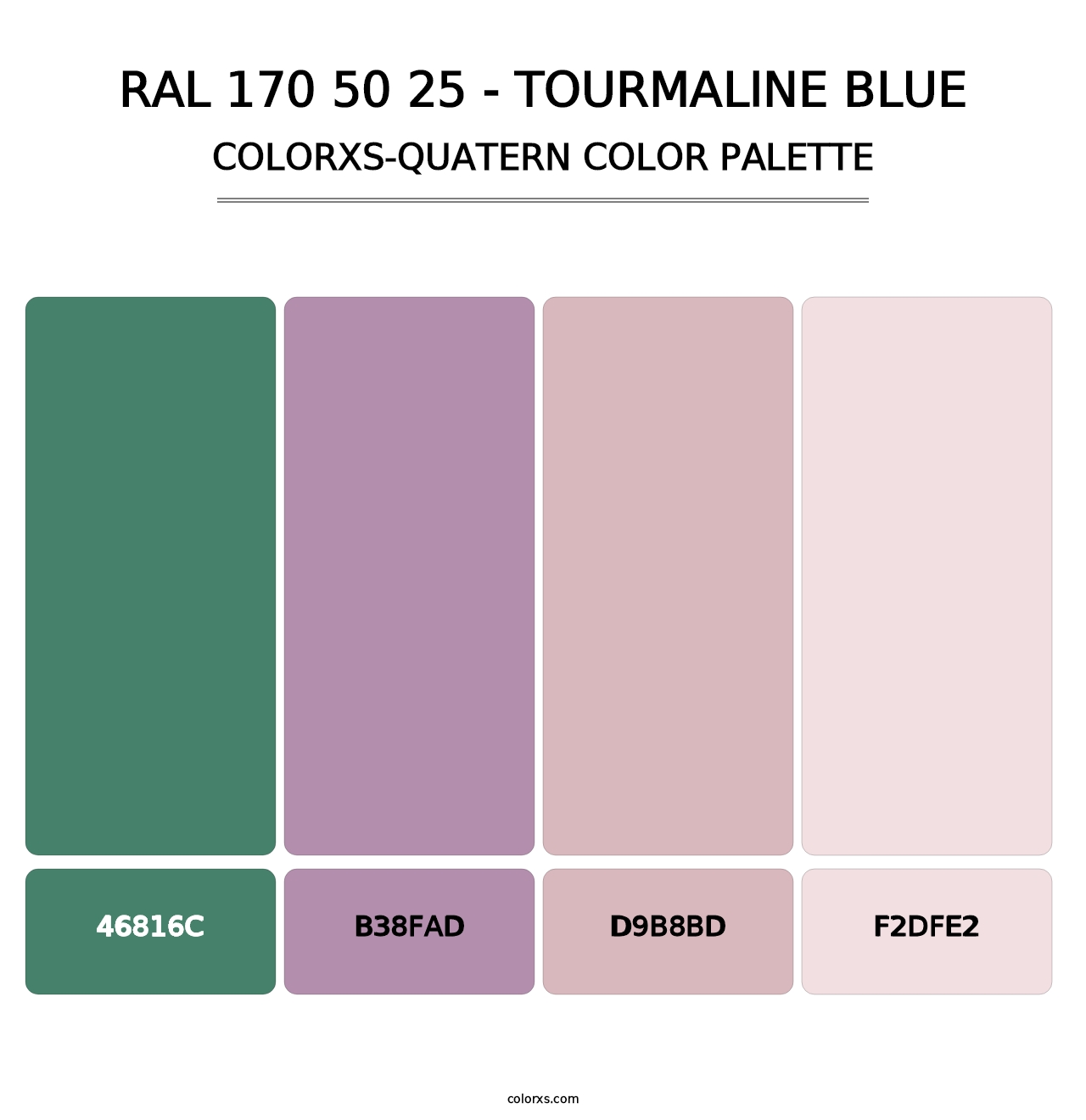 RAL 170 50 25 - Tourmaline Blue - Colorxs Quatern Palette