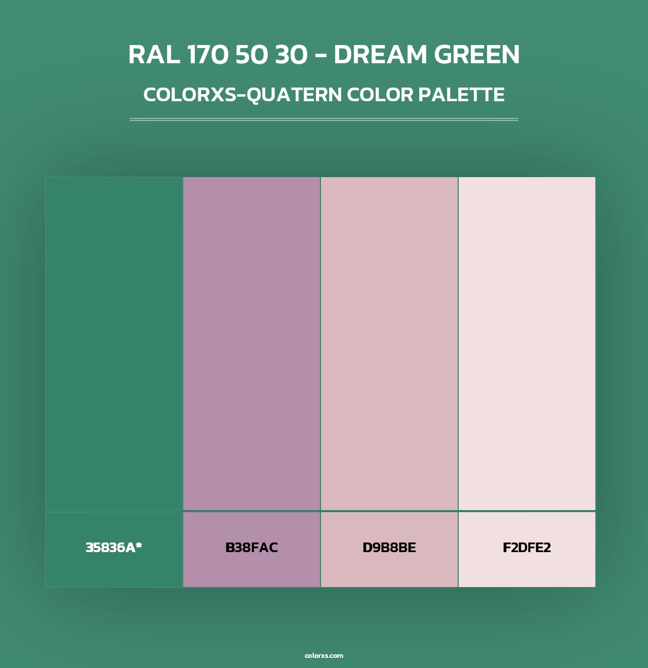RAL 170 50 30 - Dream Green - Colorxs Quad Palette