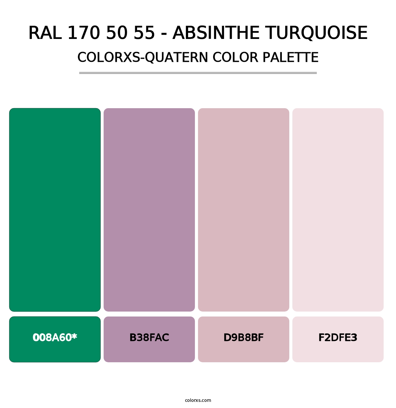 RAL 170 50 55 - Absinthe Turquoise - Colorxs Quatern Palette