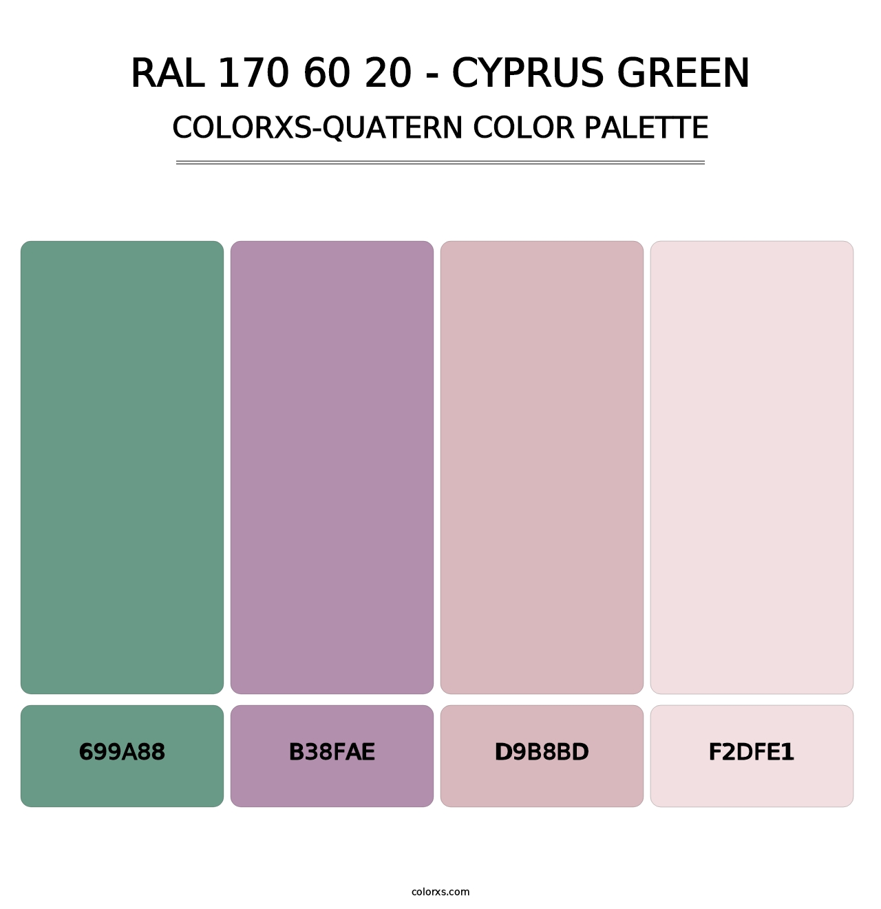 RAL 170 60 20 - Cyprus Green - Colorxs Quatern Palette
