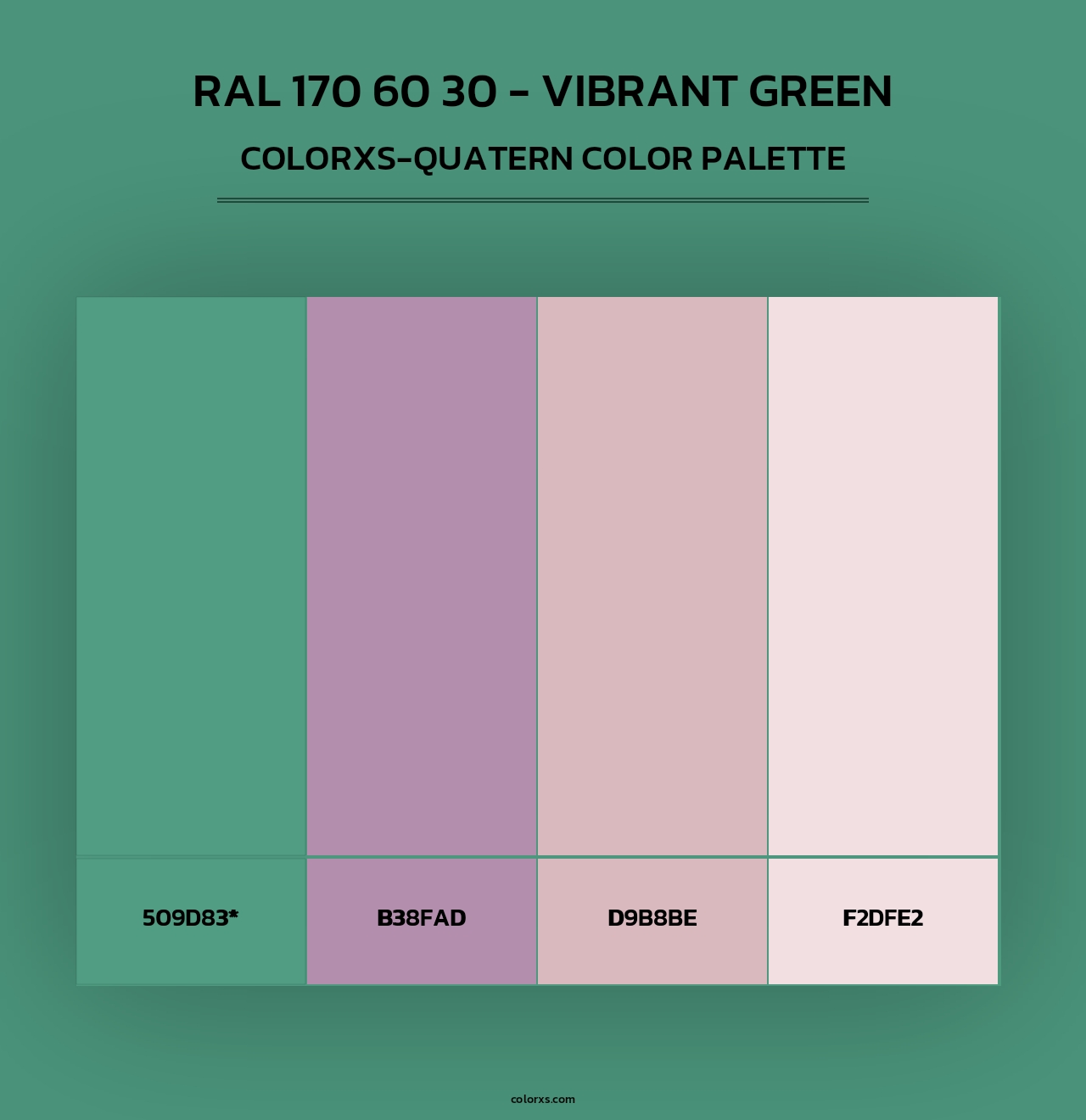 RAL 170 60 30 - Vibrant Green - Colorxs Quad Palette