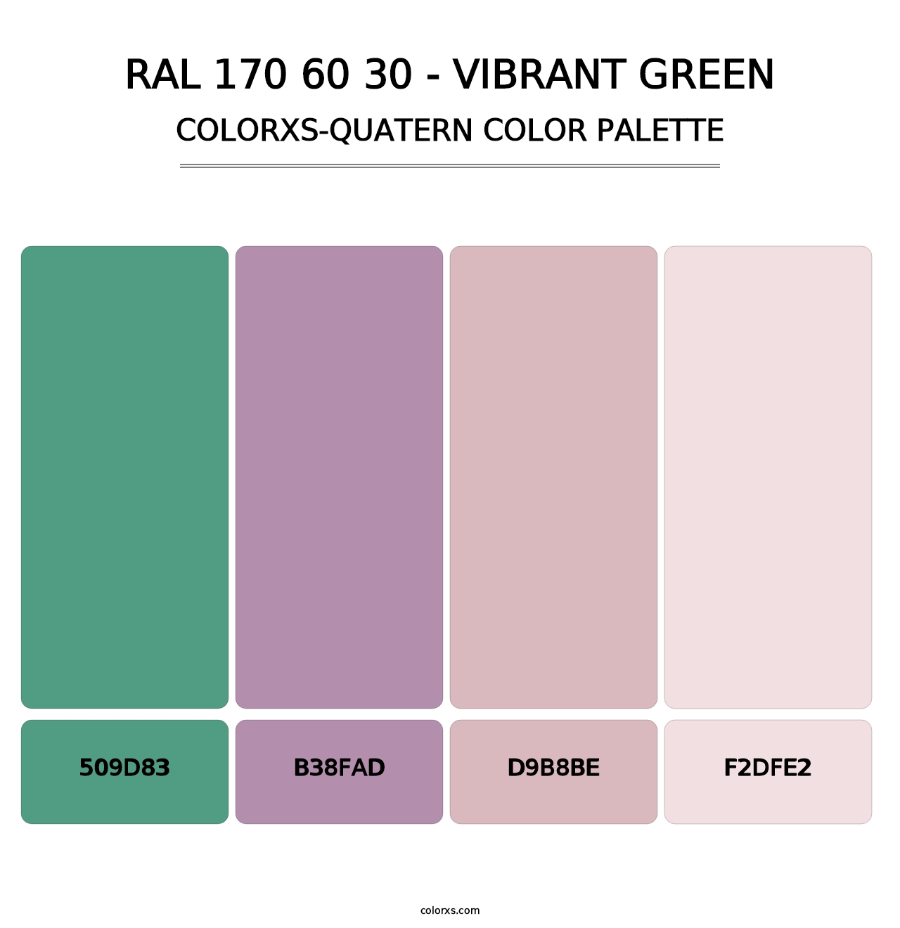 RAL 170 60 30 - Vibrant Green - Colorxs Quatern Palette