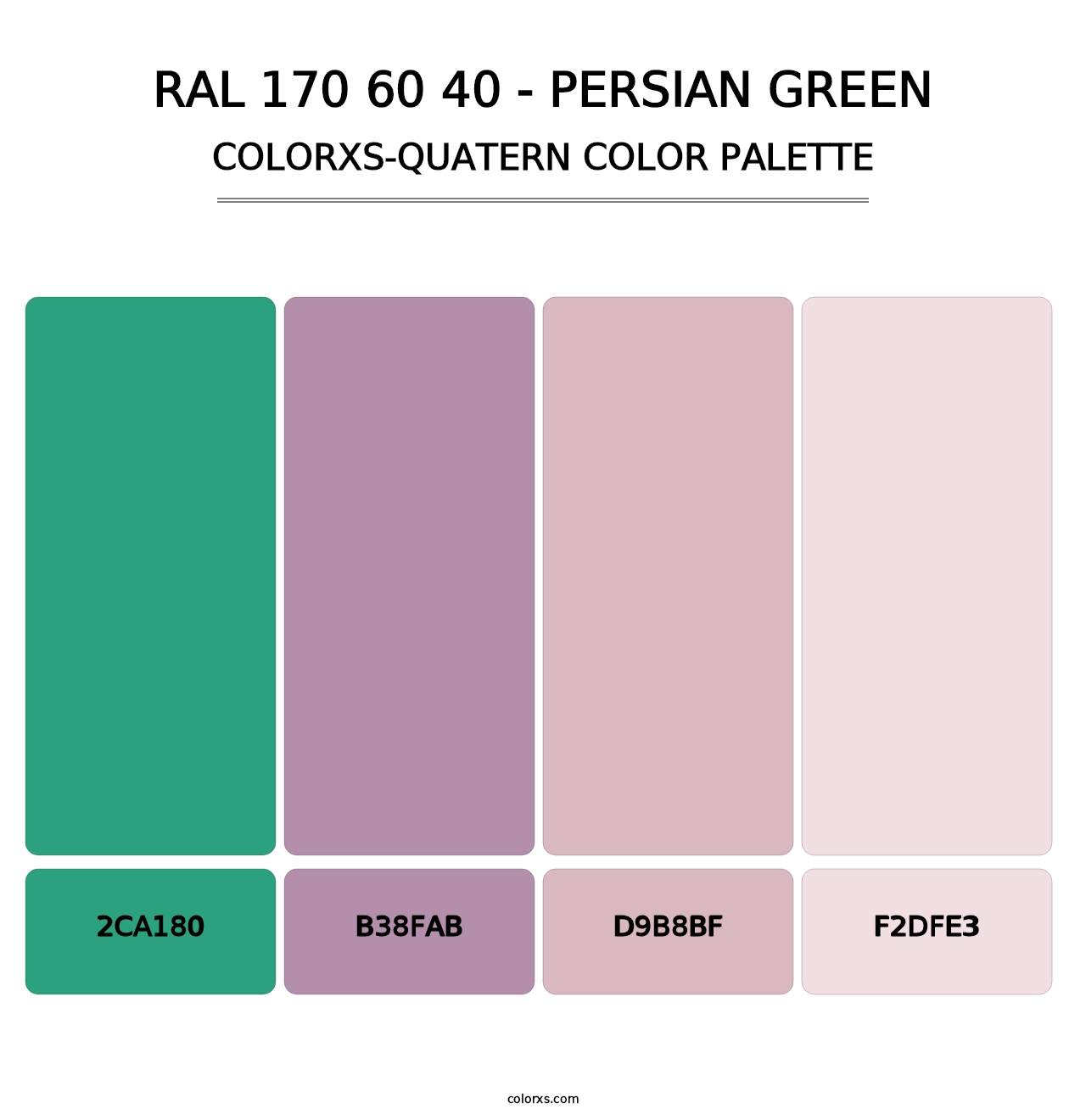 RAL 170 60 40 - Persian Green - Colorxs Quatern Palette