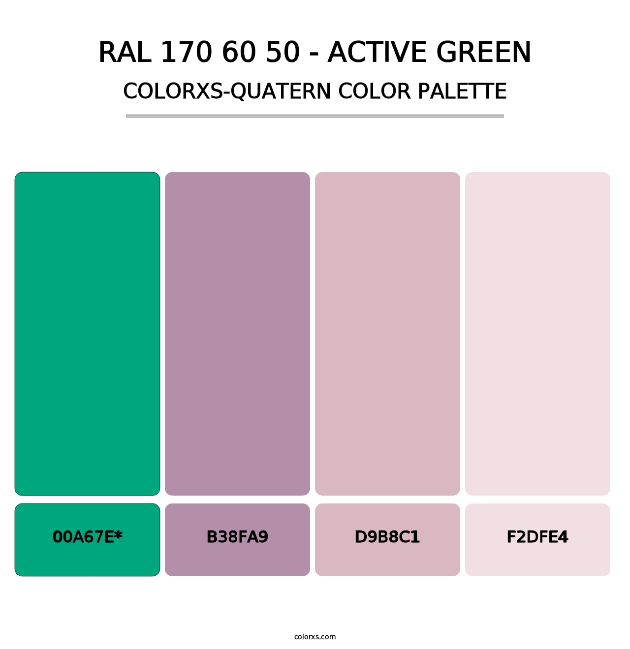 RAL 170 60 50 - Active Green - Colorxs Quatern Palette