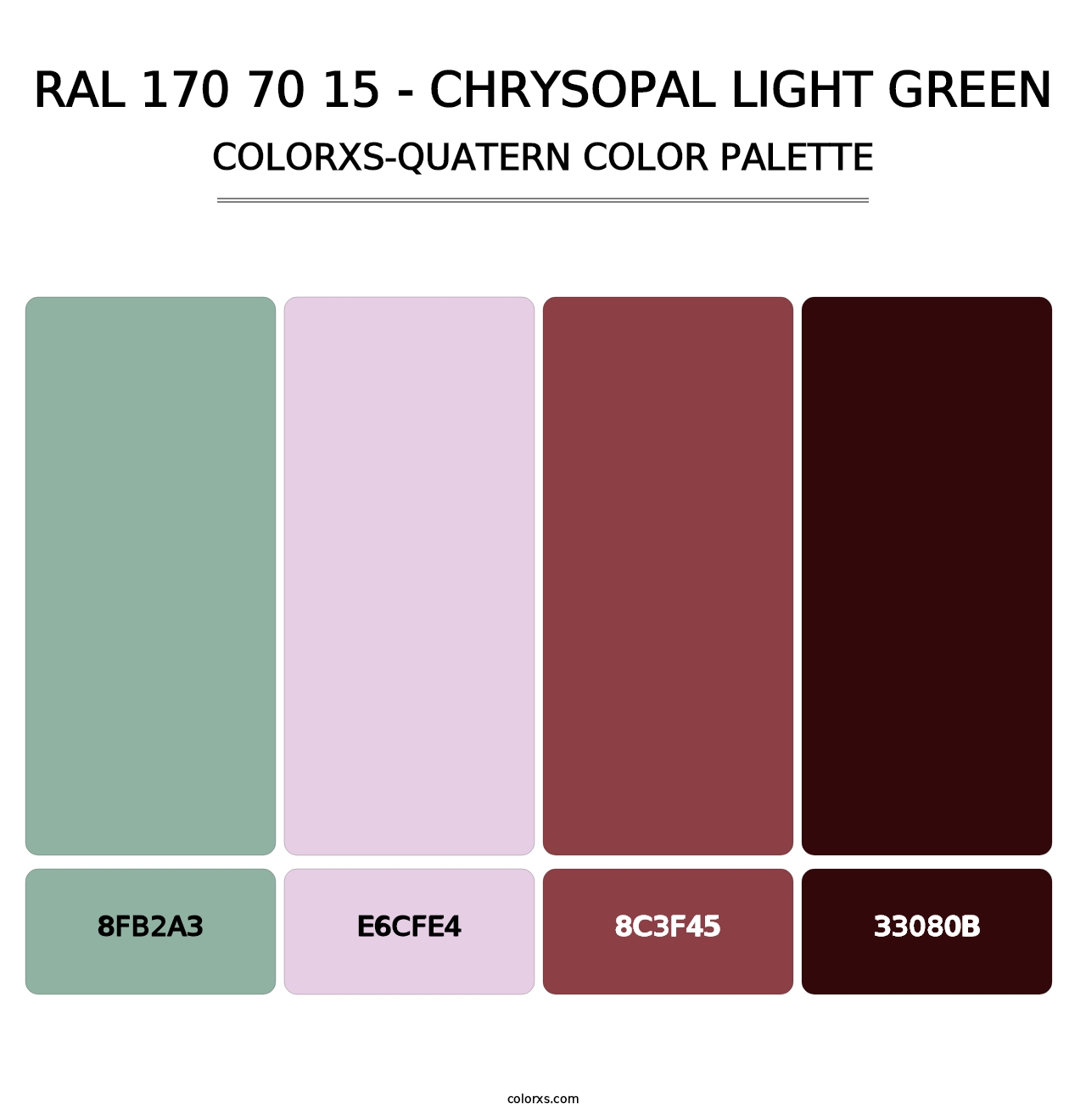 RAL 170 70 15 - Chrysopal Light Green - Colorxs Quatern Palette