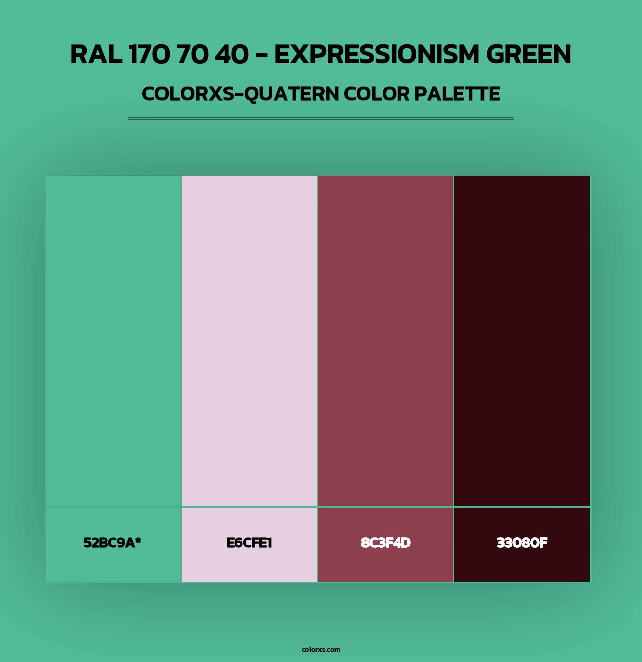 RAL 170 70 40 - Expressionism Green - Colorxs Quad Palette