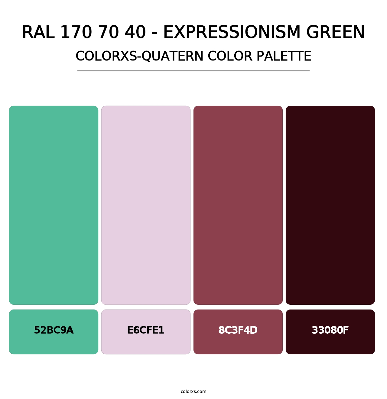 RAL 170 70 40 - Expressionism Green - Colorxs Quatern Palette