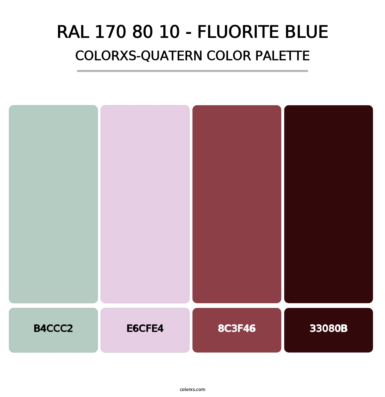 RAL 170 80 10 - Fluorite Blue - Colorxs Quatern Palette