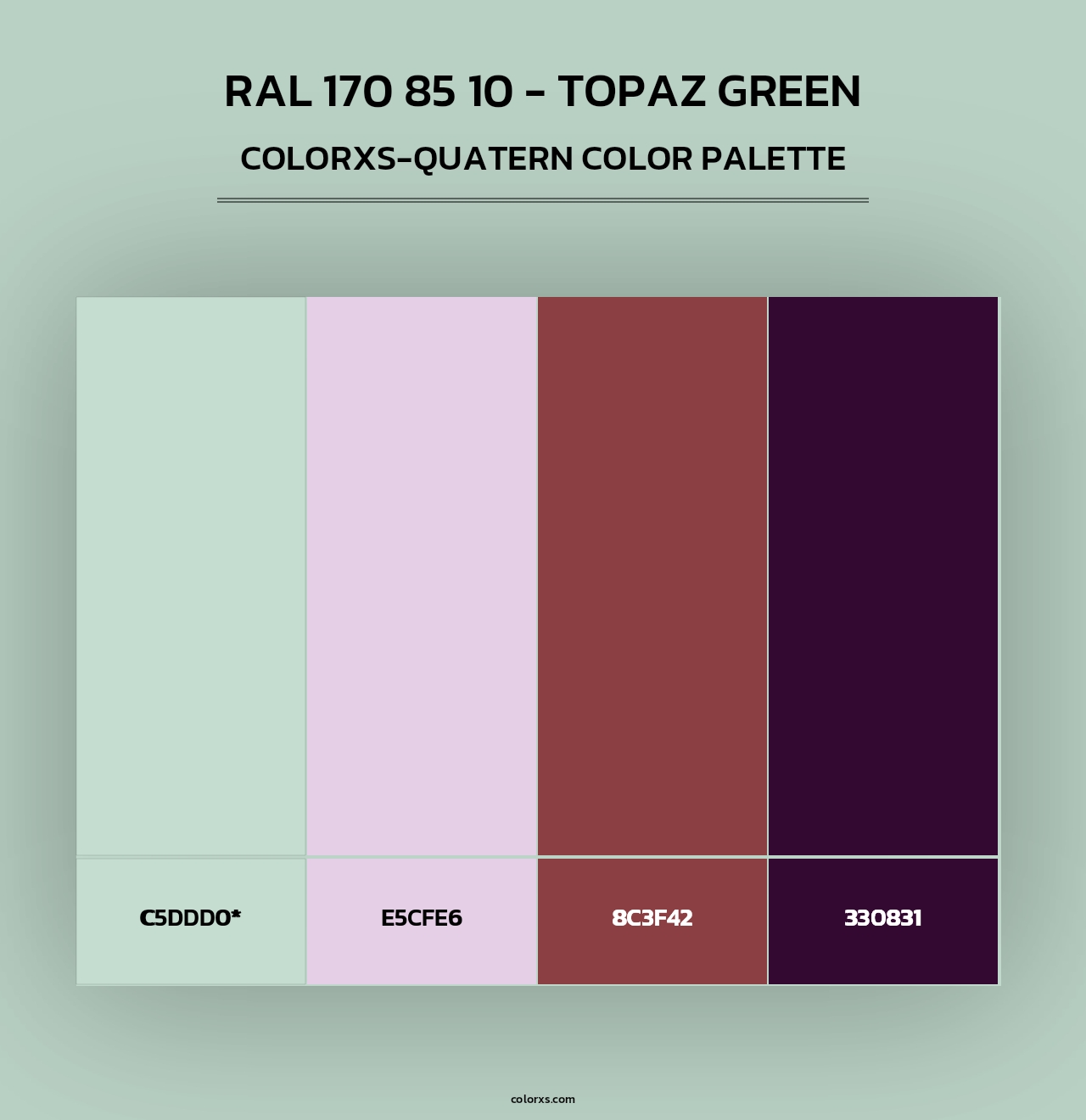RAL 170 85 10 - Topaz Green - Colorxs Quad Palette