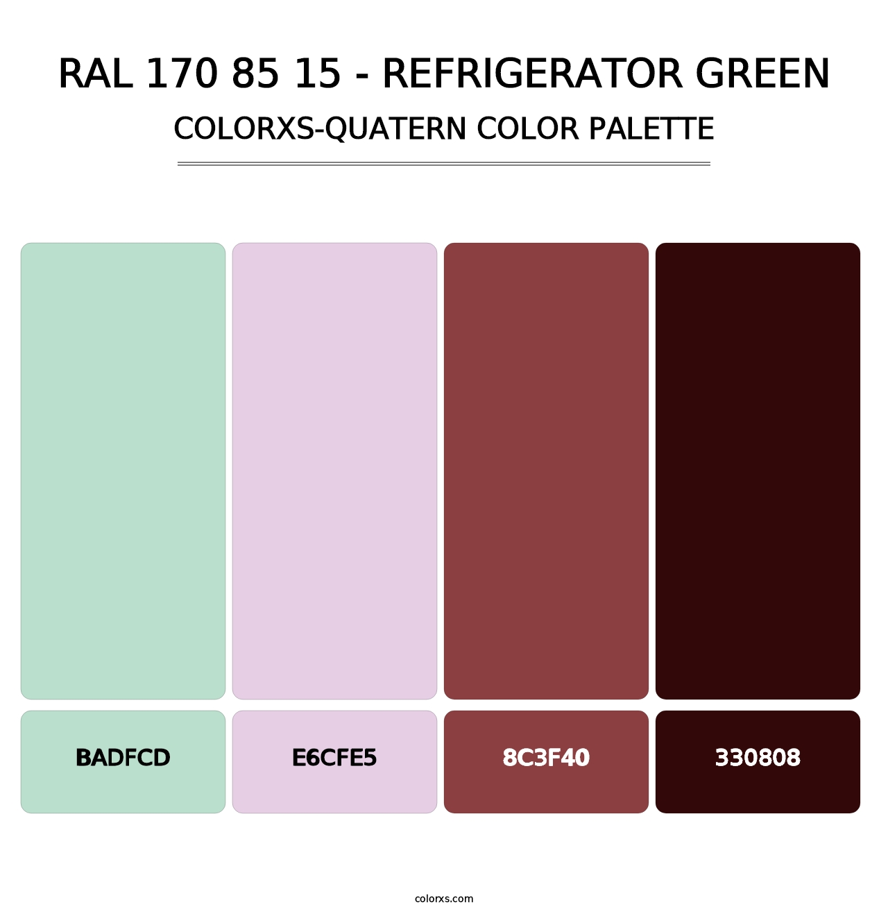RAL 170 85 15 - Refrigerator Green - Colorxs Quatern Palette