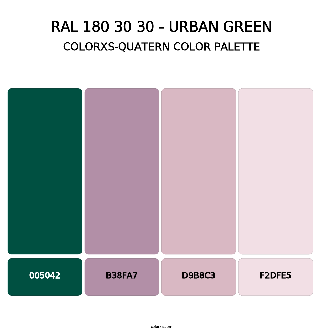 RAL 180 30 30 - Urban Green - Colorxs Quatern Palette