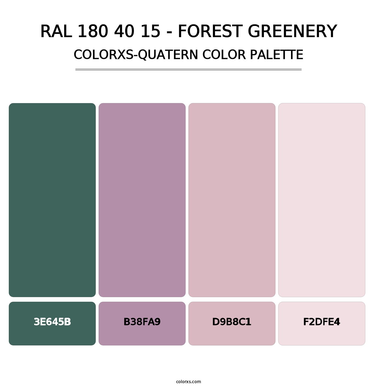 RAL 180 40 15 - Forest Greenery - Colorxs Quatern Palette
