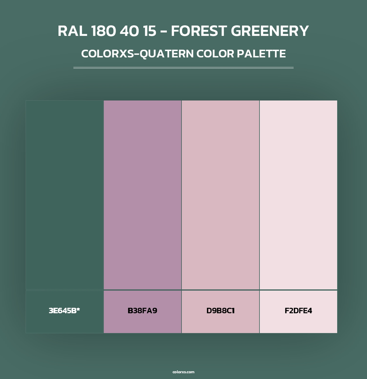 RAL 180 40 15 - Forest Greenery - Colorxs Quad Palette