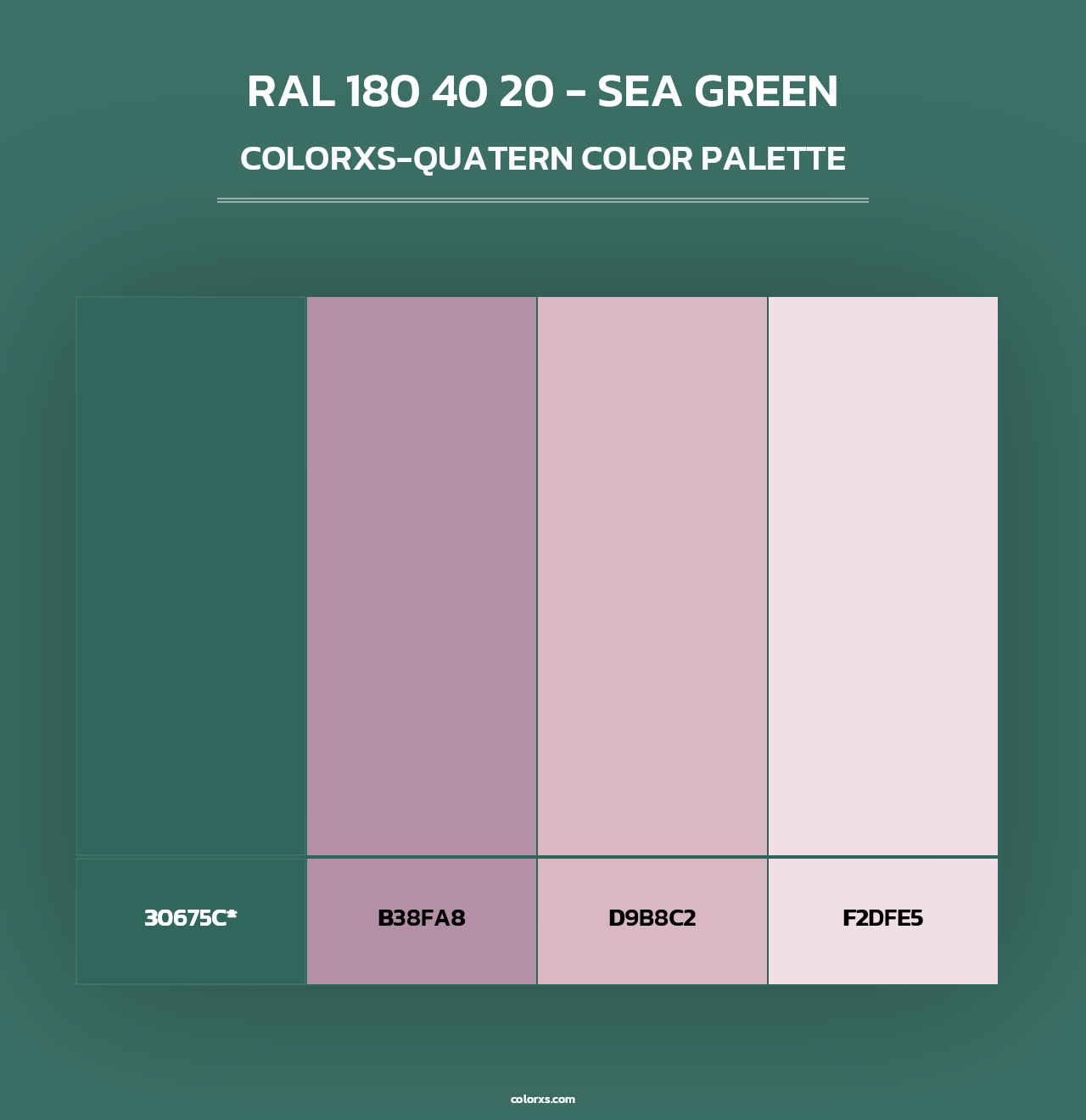 RAL 180 40 20 - Sea Green - Colorxs Quad Palette