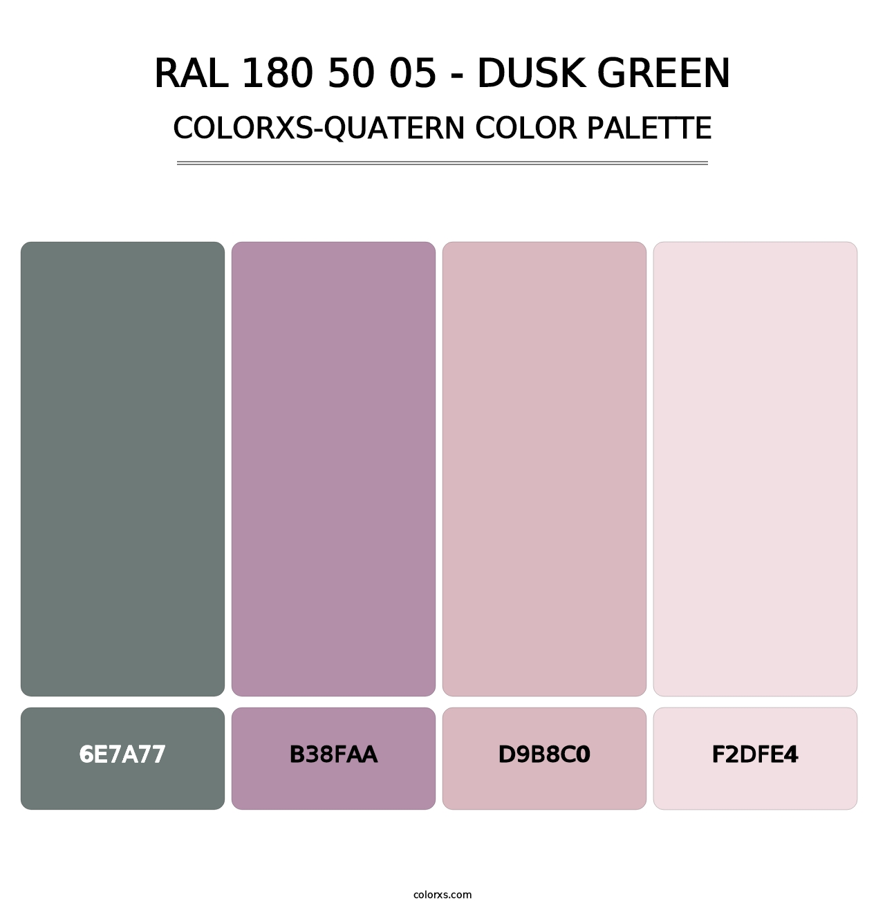 RAL 180 50 05 - Dusk Green - Colorxs Quatern Palette