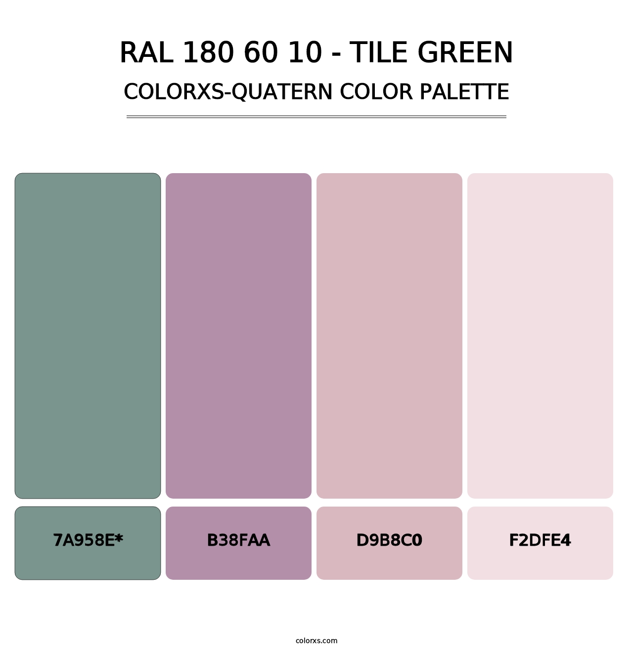 RAL 180 60 10 - Tile Green - Colorxs Quatern Palette