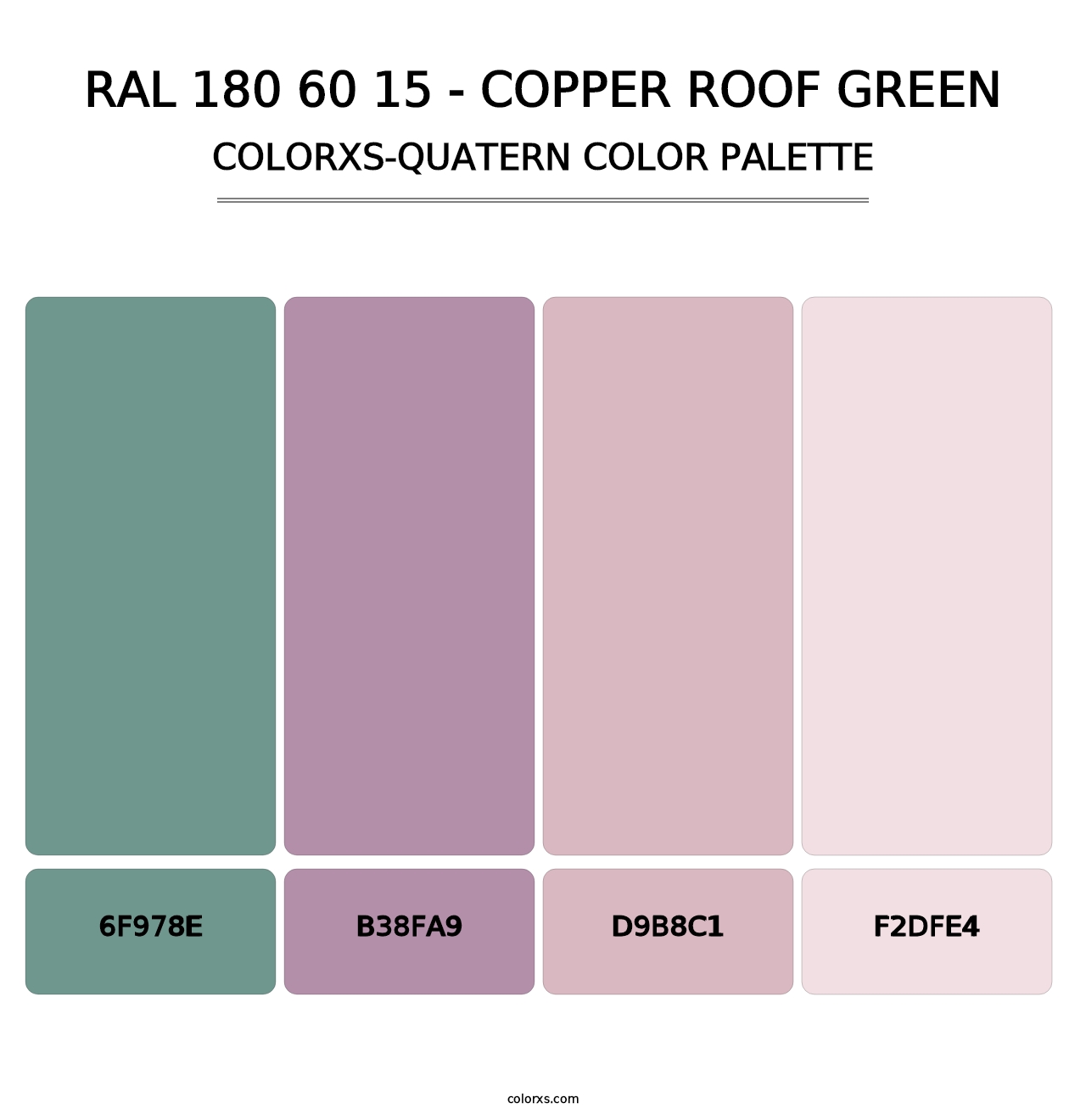 RAL 180 60 15 - Copper Roof Green - Colorxs Quatern Palette