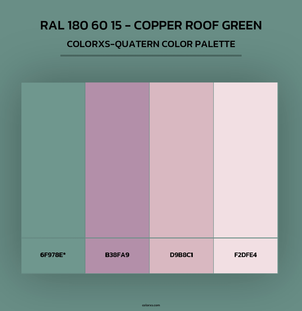 RAL 180 60 15 - Copper Roof Green - Colorxs Quad Palette
